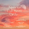 Aquarius Full Moon Circle